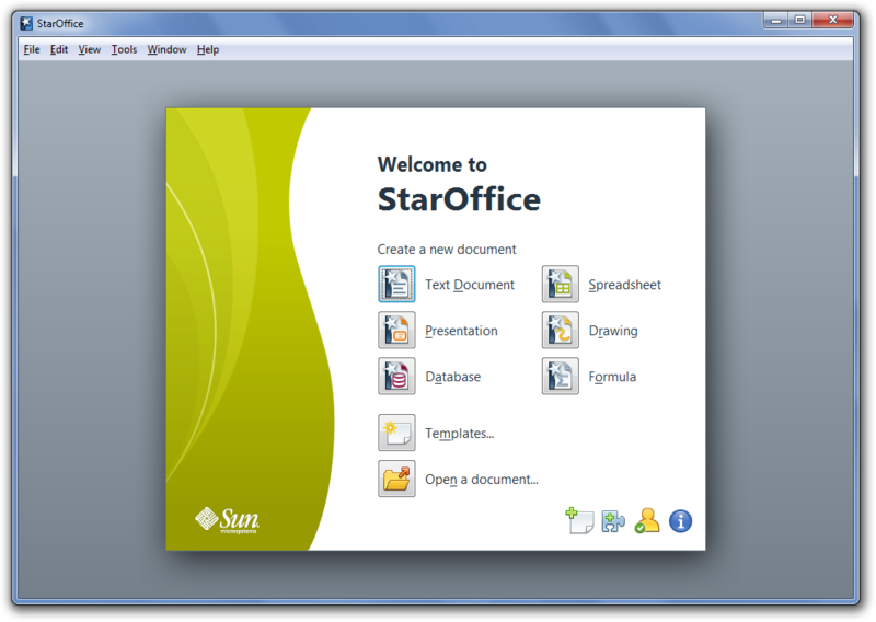 starOffice 9.1.0 start center
