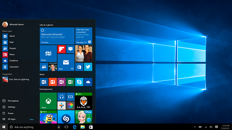 windows10 desktop