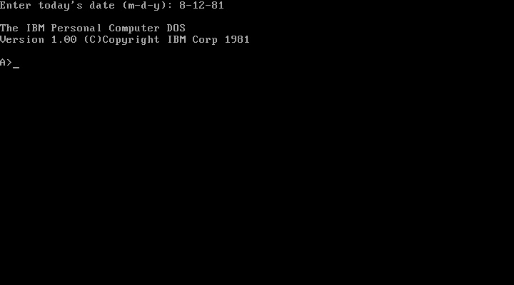 dos1.0 boot