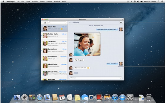 mac osx 10.8 message