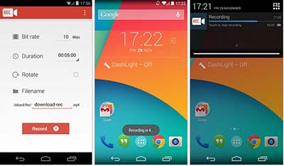 android 44 screen recording