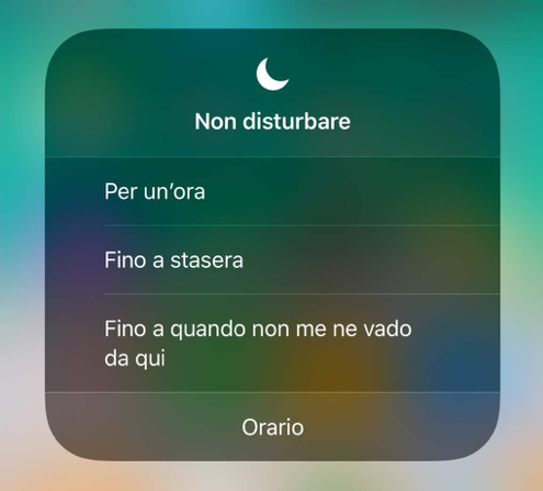 ios12 non disturbare