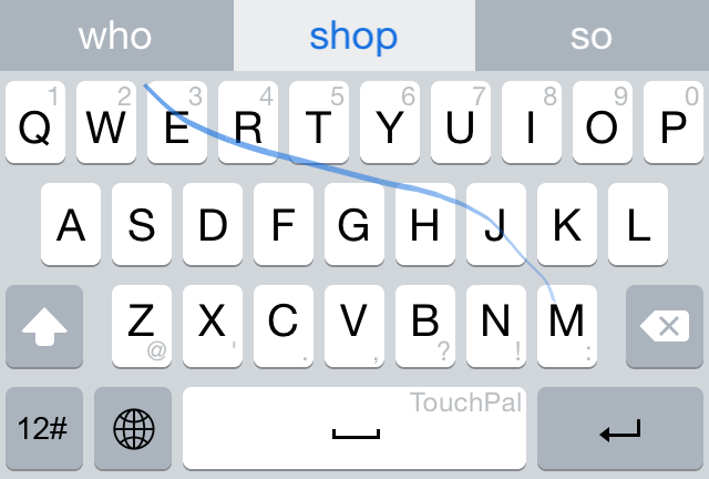 ios8 swype