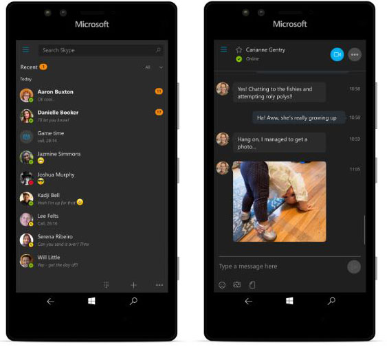 win10 mobile anniversary skype universal