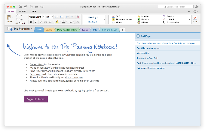 onenote2016 mac