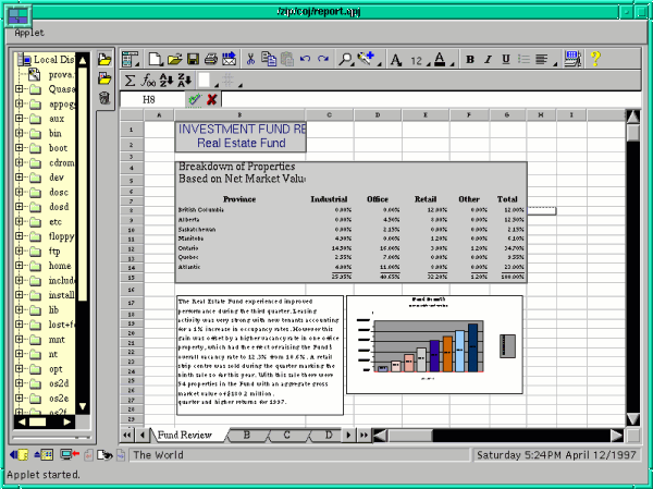 corelspreadsheet