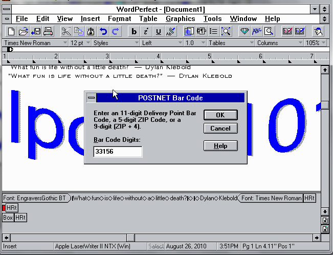 wp61barcode