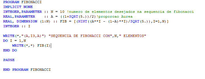 fibonacci fortran2003