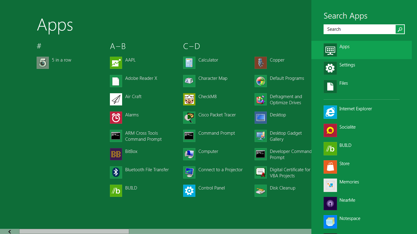 windows8 search