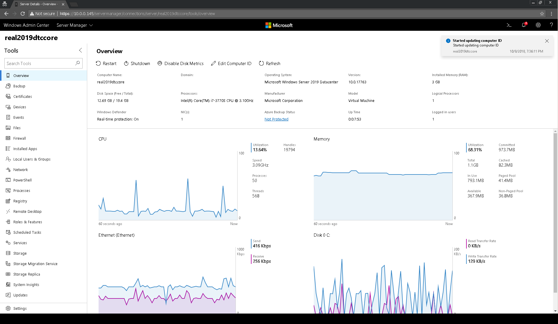 winserver2019 winadmincenter
